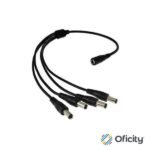 Divisor de Energía Saxxon PSUWB07 Tipo Pulpo 4 Conectores Macho 2.1mm 1 Conector Hembra