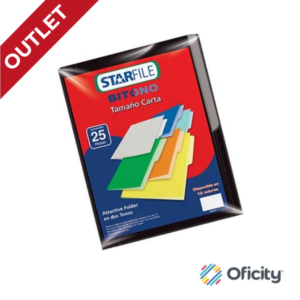 Folder Mapasa Bitono Carta Negro con 25 Piezas