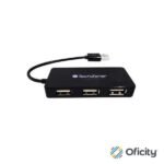 Hub TechZone 4 Puertos USB 2.0 Color Negro