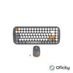 Kit Teclado y Mouse TechZone Inalámbrico Ergonómico Retro Plug-Play 85 Teclas Win/Mac Mouse Óptico USB 3 Botones 1200dpi