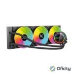 Enfriamiento Liquido Xzeal 360mm Redondo XZ-411 CPU 3Fanx120mm ARGB 3 pines+PWM 4 pines+Seguro INTEL/AMD Negro