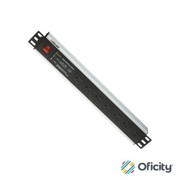 Barra PDU Intellinet Gab/Rack 19" 1.5U Supresor de picos On/Off 7 Contactos