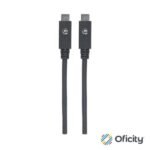 Cable Manhattan USB-C V3.2 C-C  1.0M 10Gbps 100W
