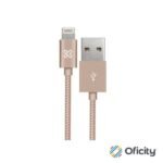 Cable USB Klip Xtreme KAC-010RG Compatible iPhone  iPad  iPod 1 metro de largo Color Oro Rosa