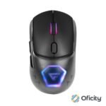 Mouse Game Factor MOW700 Carcasas Intercambiables 2.4G+BT Pixart 3395 26.000 DPI RGB Negro