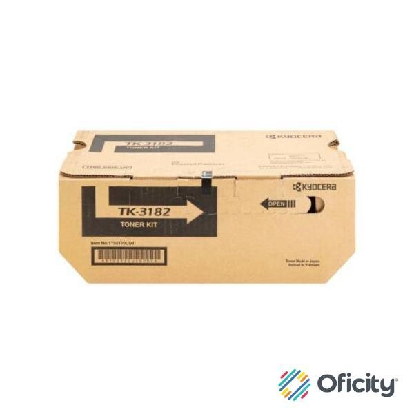 Tóner Kyocera TK-3182 21K Páginas Compatible P3055dn/M3655idn Color Negro