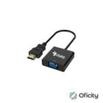 Adaptador VGA hembra a HDMI-VGA-AUX 3.5mm Stylos macho con Caja Negro