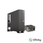 Gabinete Oficina Keelan Slim ITX Stylos 2xUSB 1.0 1xUSB 3.0 puerto 3.5mm línea roja con fuente de poder 550W