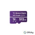 Memoria Micro SD Western Digital Purple WDD512G1P0C512 GB Micro SC QD101- 1UHS Clase 10 para videovigilancia.