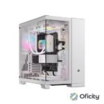 Gabinete Corsair (CC-9011270-WW) Icue Link 6500X RGB Blanco Cristal Templado Torre Mediana Sin Fuente