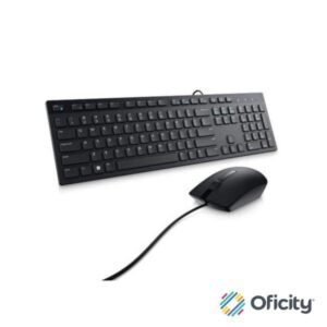 Kit Teclado y Mouse Dell KM300C Alámbrico USB Español Color Negro