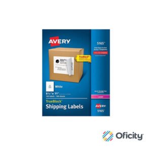 Etiqueta Avery Carta Blanca 5165 con 100 Pzs.