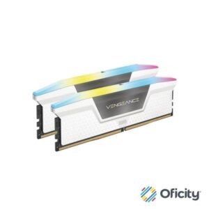 Memoria DIMM DDR5 Corsair (CMH64GX5M2B6000C30W) Vengeance RGB 64GB (2x32GB) 6000MHz CL30 Blanco