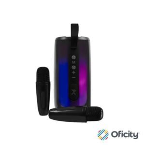 BOCINA INALAMBRICA PERFECT CHOICE RGB CON 2 MICROFONOS INALAMBRICOS - COSMO