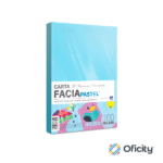 Papel Facia Pastel Azul Carta Suelto