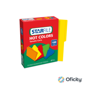 Folder Mapasa Hotcolors Oficio Amarillo con 100 Piezas
