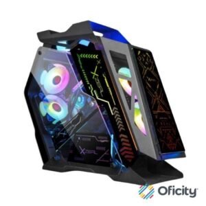 Gabinete Gamer Micro Tower Xzeal IR02 M-ATX Panel Izq. Vidrio  Panel Der. Vidrio  Metal 1xUSB1.0  1xUSD3.0  3.5 mm  4 ARGB Fans  1 HUB Negro con RGB