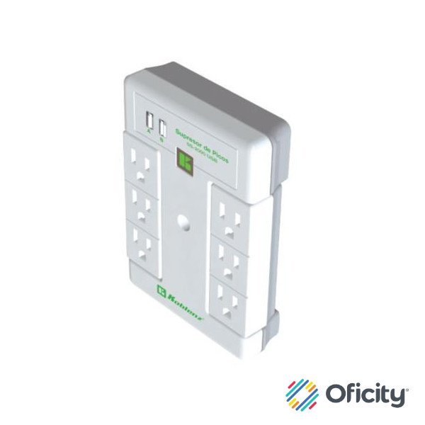 Supresor Picos Koblenz SS2000 USB 2000 Joules 6 Contactos 2 Puertos USB