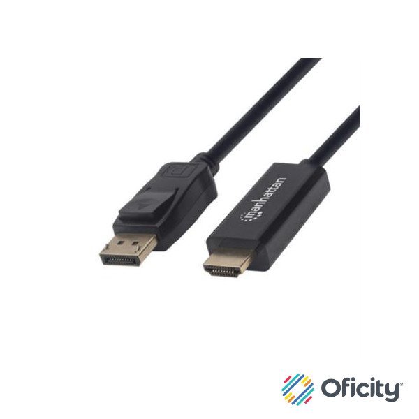 Cable Manhattan DisplayPort/HDMI M-M 1080p1.8m Color Negro