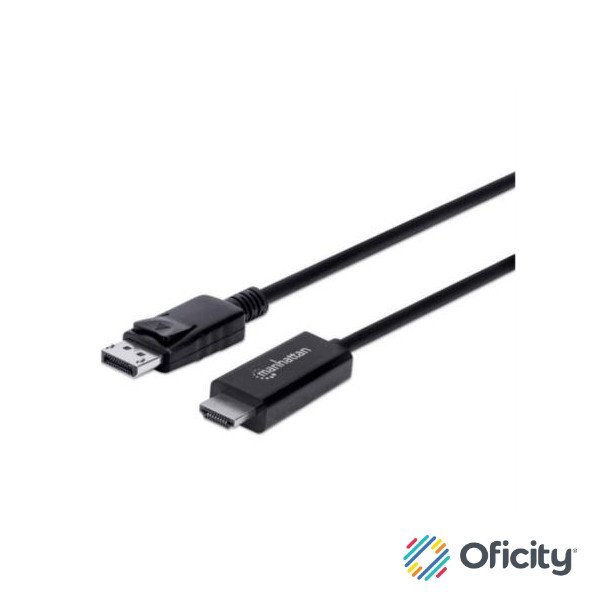 Cable Manhattan DisplayPort/HDMI-M 4K 3m Color Negro