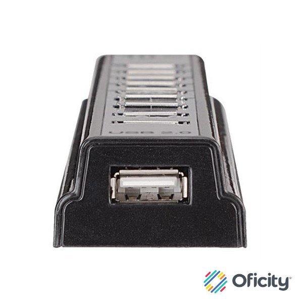 Hub Manhattan USB 2.0 Alta Velocidad 10 Puertos C/Fuente