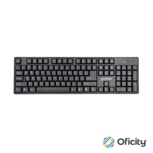 Teclado y mouse Manhattan optico inalambrico combo