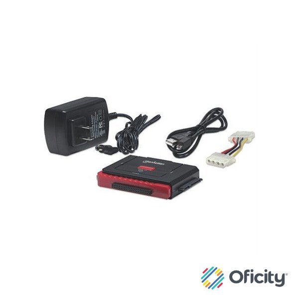 Adaptador Manhattan USB Alta Velocidad 2.0 SATA/IDE Color Negro