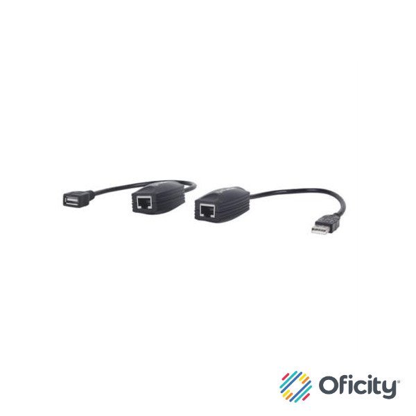 Cable Manhattan Extensor Línea USB Hasta 60m Color Negro