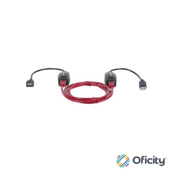 Cable Manhattan Extensor Línea USB Hasta 60m Color Negro