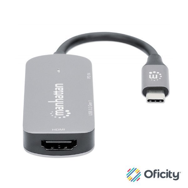 Docking Manhattan USB-C 3 Ptos HDMI 4K@60Hz USB-C