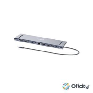 Docking Manhattan USB C 12 ptos HDMIx2 DP USB C PD USB Ax3 RJ45 SD Audio