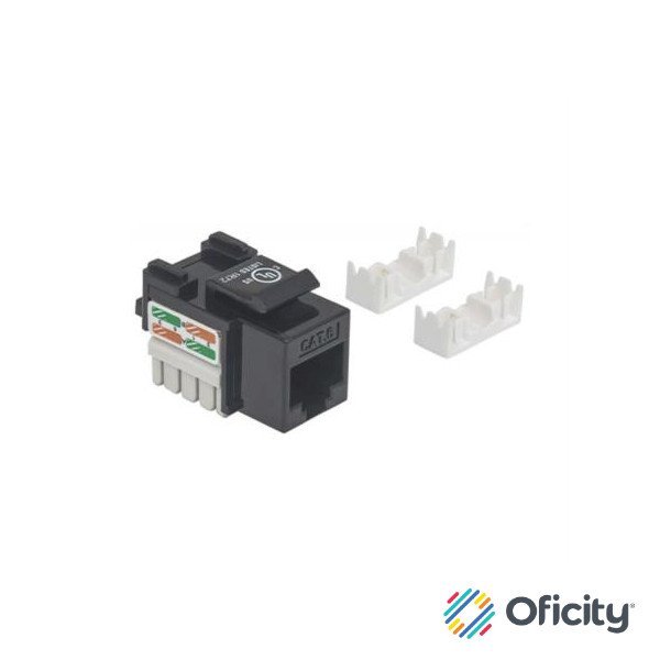 Jack Intellinet RJ45 CAT 6 Keyston de Impacto Color Negro