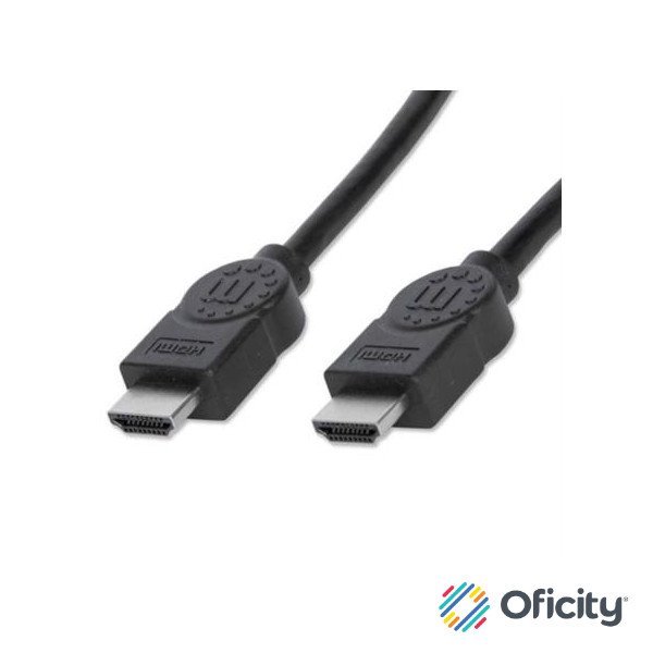 Cable Manhattan HDMI 1.3 M-MAlta Velocidad Blindado 3m Color Negro