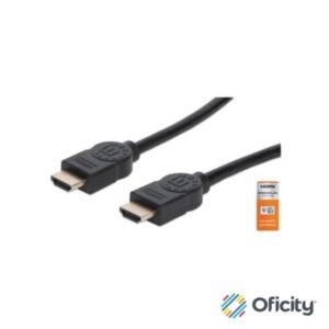 Cable Manhattan HDMI Alta Velocidad con Canal Ethernet Premium 1m Color Negro