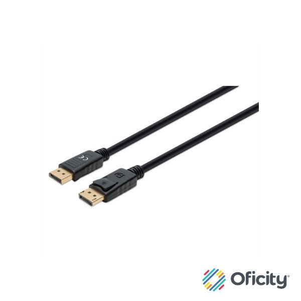 Cable Manhattan DisplayPort M-M 8K a 60Hz 2m Color Negro