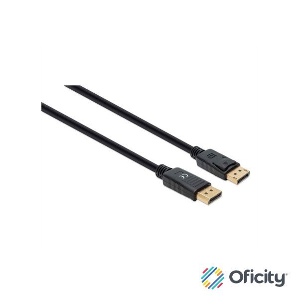 Cable Manhattan DisplayPort M-M 8K a 60Hz 2m Color Negro