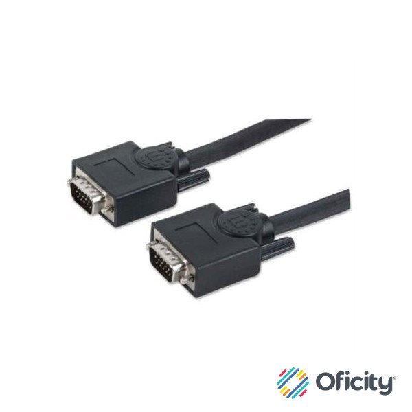 Cable Manhattan HD15 M-M para Monitor SVGA 7.5m Color Negro