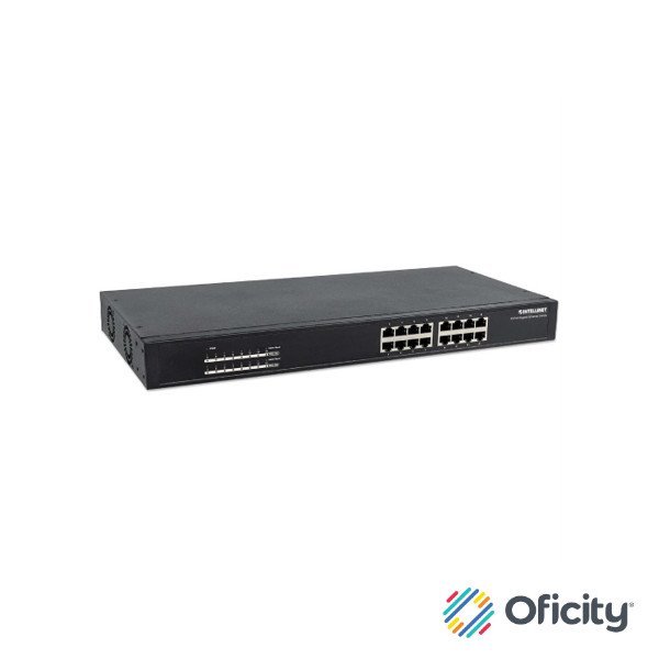 PoE Switch Intellinet GB 16 ptos 19" 30W pto 220W