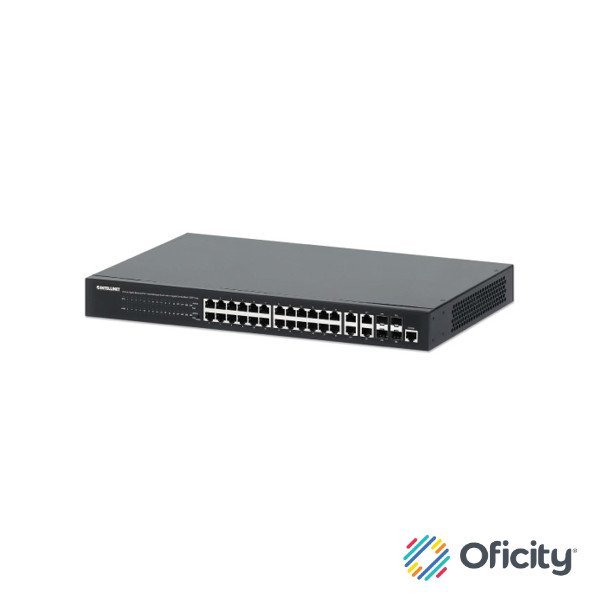 Switch Intellinet Administrable 24 puertos PoE con 4