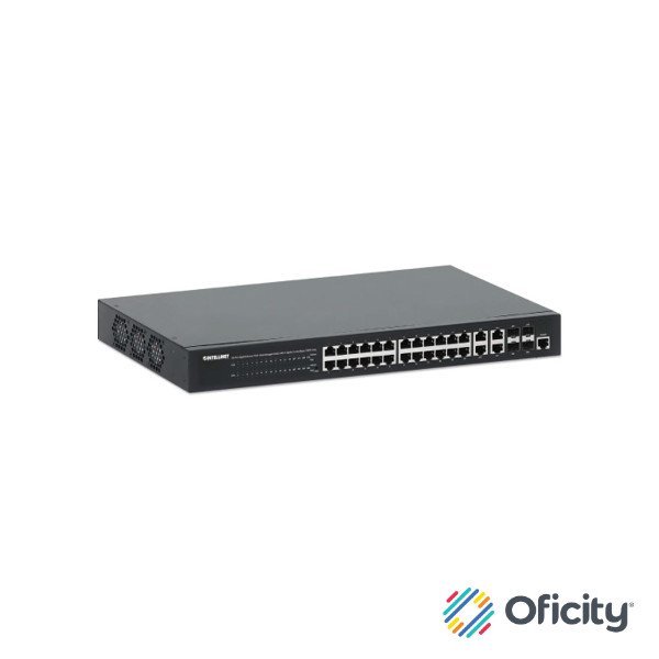 Switch Intellinet Administrable 24 puertos PoE con 4