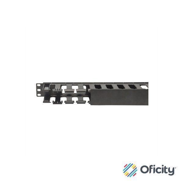 Organizador Intellinet Cables 19" 1U Horizontal Plástico Color Negro