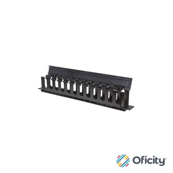 Organizador Intellinet Cables 19" 1U Horizontal Plástico Color Negro