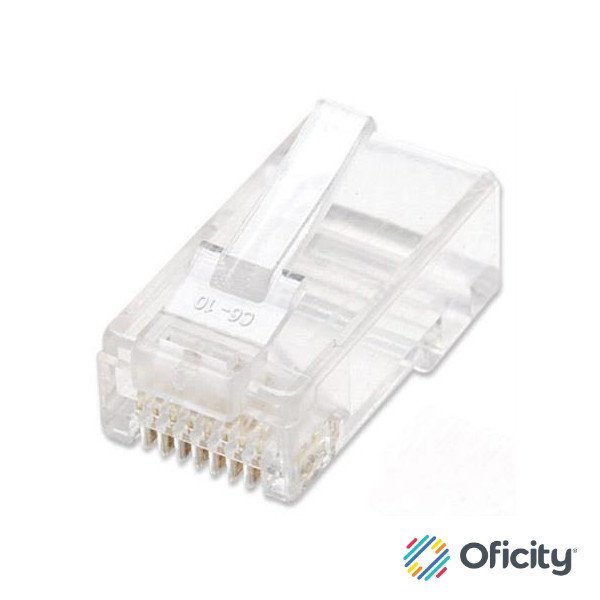 Plug Intellinet RJ45 Cat 5e UTP Multifilar 15 Micras Bote C/100 Pzas