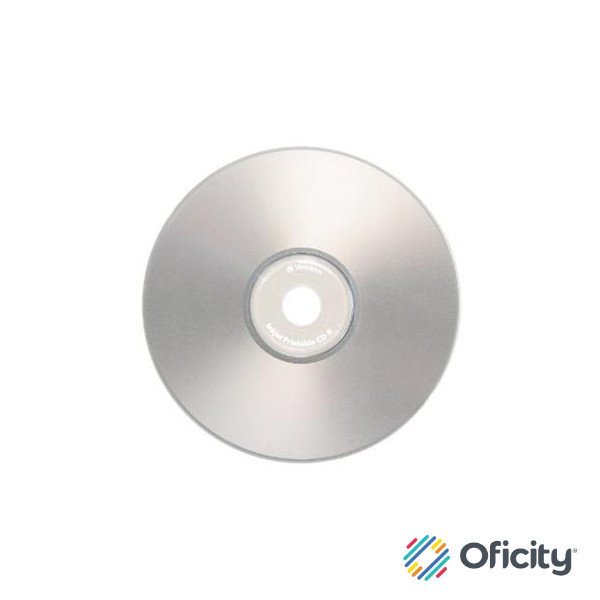Disco VERBATIM CD-R 52X 80MIN 700MB Imprimible Plata C/50