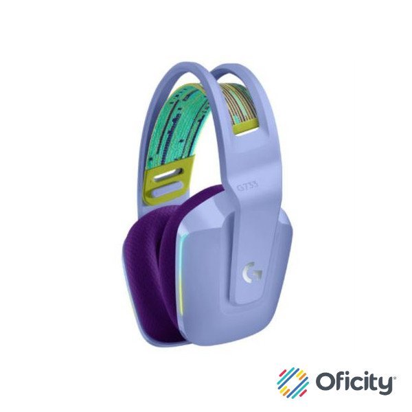 Audífonos Logitech G733 LIGHTSPEED Gaming Inalámbricos RGB Color Lila