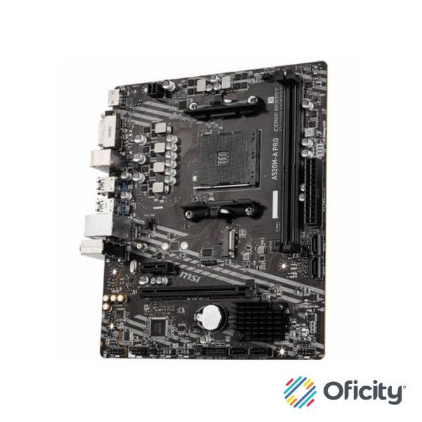 Tarjeta Madre MSI A520M-A Pro 2xDDR4 64GB 4600Mhz PCIe 3.0 M.2 1xHDMI 1xDVI-D S AM4 Ryzen 5th Gen mATX