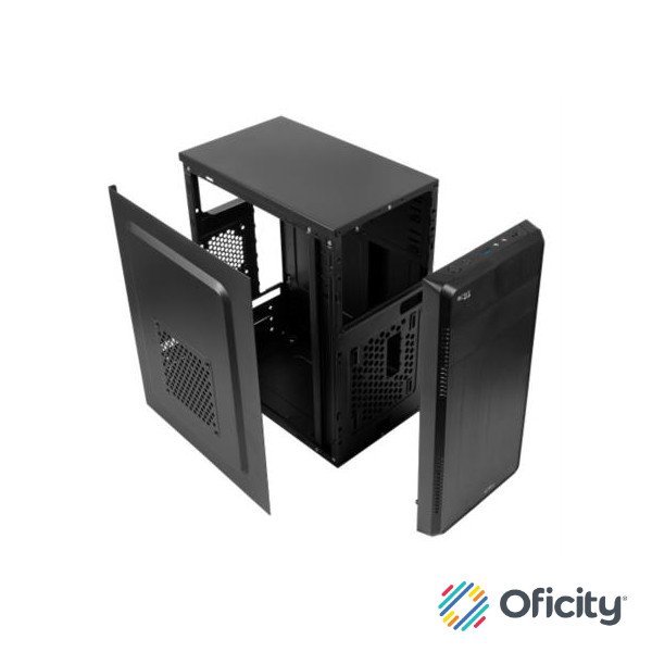 Gabinete Acteck Kioto GC240 Mini Torre con Fuente 500W Micro ATX/Mini ITX USB 3.0 1 Ventilador Color Negro