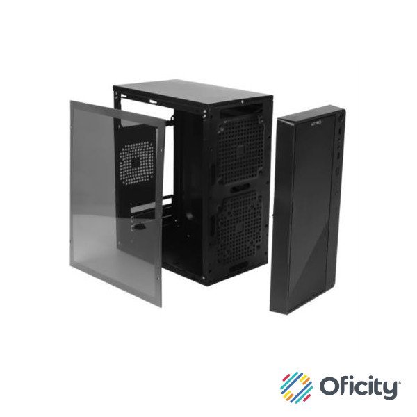 Gabinete Acteck con Fuente 500w Compacto Mini Torre Kioto GC220 Micro Atx y Mini Itx Acrilico USB 2.0 Negro