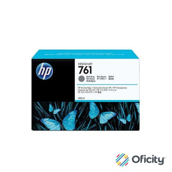 TINTA HP LF 761 GRIS OSCURO T7100 DESIGNJET 400ML