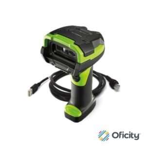 Escaner Industrial Zebra Alambrico DS3608-SR 1D/2D (Lectura Estandar de hasta 1.5m) Rugged con Motor Vibrador incluye USB (CBA-U46-S07ZAR)